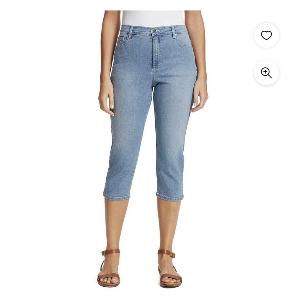 Gloria Vanderbilt Women’s Amanda Jean Capri‎ Pants Light Wash Size 4 NWT